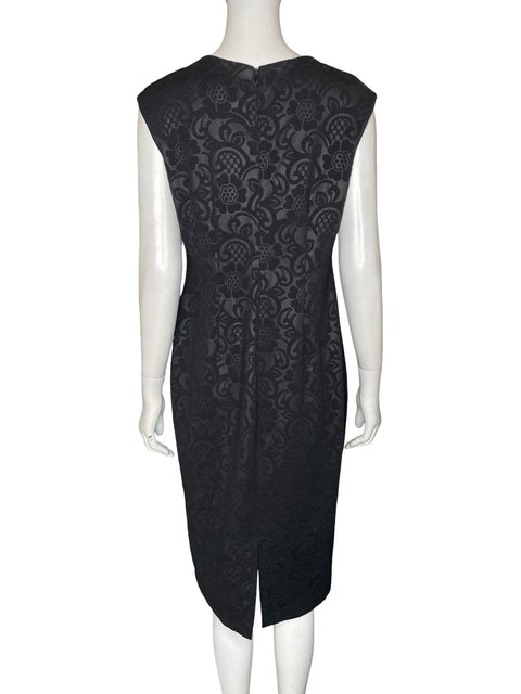 Vestido Emma & Michele Midi Floral Negro - Talla 10