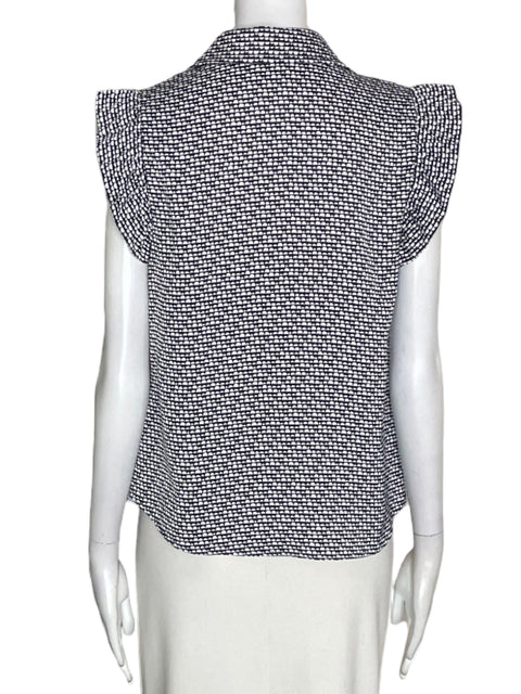 Blusa Camila Ruchas Estampado Negro - Talla 2