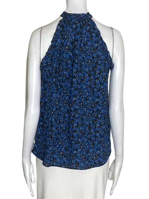 Blusa Parker Halter Estampado Azul - Talla S