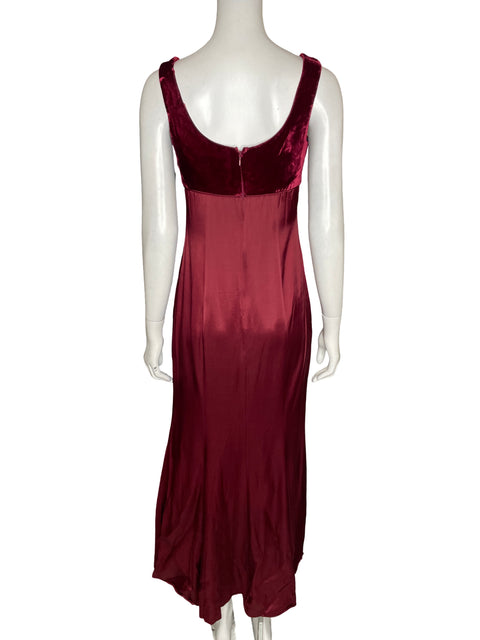 Vestido Alchemy By Joo Terciopelo Rojo - Talla 4