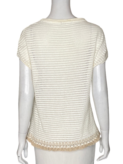 Blusa Lasserre de Algodón Cuello redondo Beige - Talla M