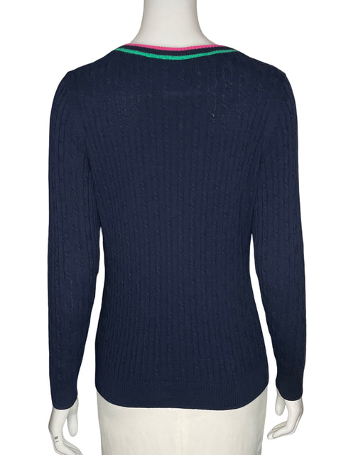 Suéter Caribbean Joe de Algodón Punto Azul - Talla M