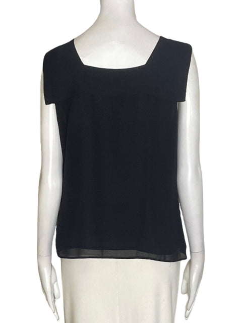 Blusa Zara Pedreria Sin mangas Negro - Talla M