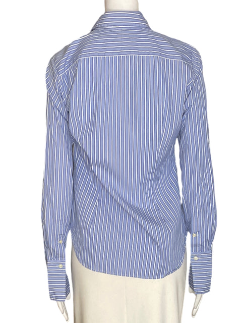 Camisa Ralph Lauren de Algodón Ruchas Botones Azul - Talla 8