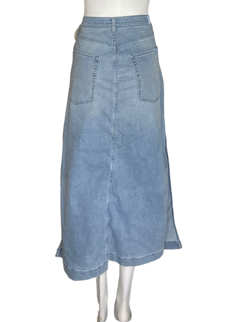 Falda 7forallmankind Ajustada Abertura lateral Azul - Talla 33