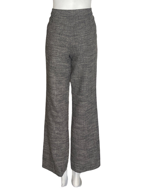Pantalón Massimo Dutti Texturizado Recto Gris - Talla 10