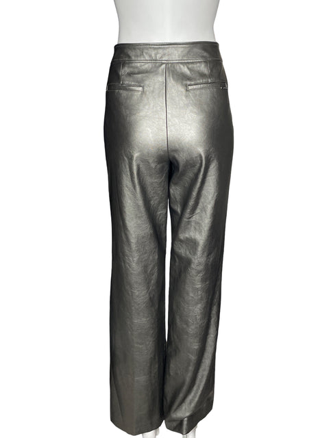 Pantalón Anne Klein Metalizado Plateado - Talla 6
