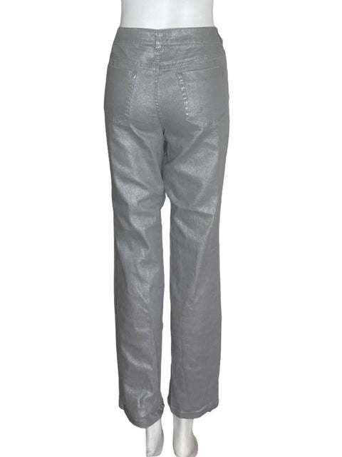 Pantalón Platinum Satinado Ajustado Gris - Talla S