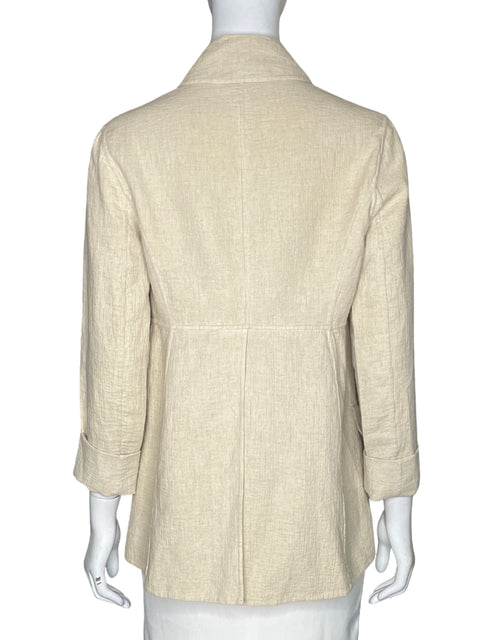 Chaqueta Max Studio de Lino Manga larga Beige - Talla S