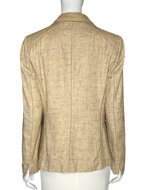 Blazer Elie Tahari Manga larga Beige - Talla S