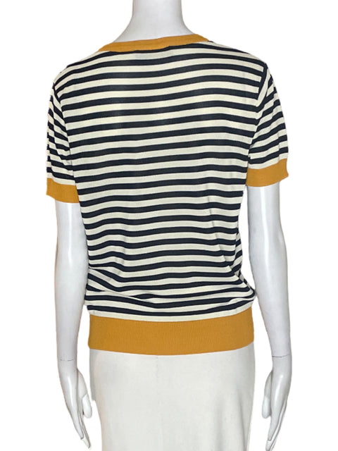 Blusa Zara de Viscosa Rayas Manga corta Azul - Talla S