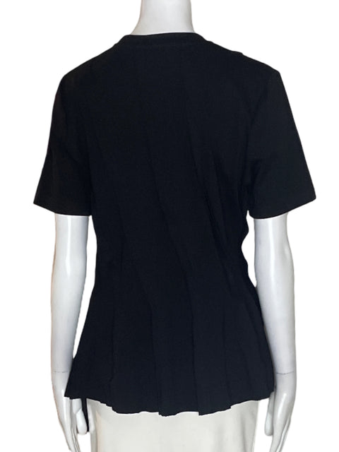 Blusa Tesoro Tps Asimétrico Plisado Negro - Talla S