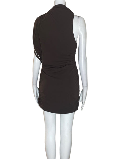 Vestido Zara Ajustado Sin mangas Marrón - Talla S