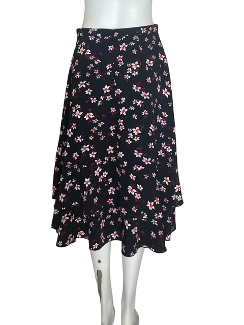 Falda Ann Taylor Estampado Suelto Negro - Talla 4