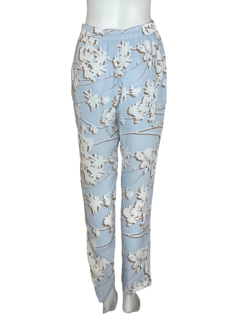 Pantalón Bcbg Ajustado Estampado Azul - Talla S