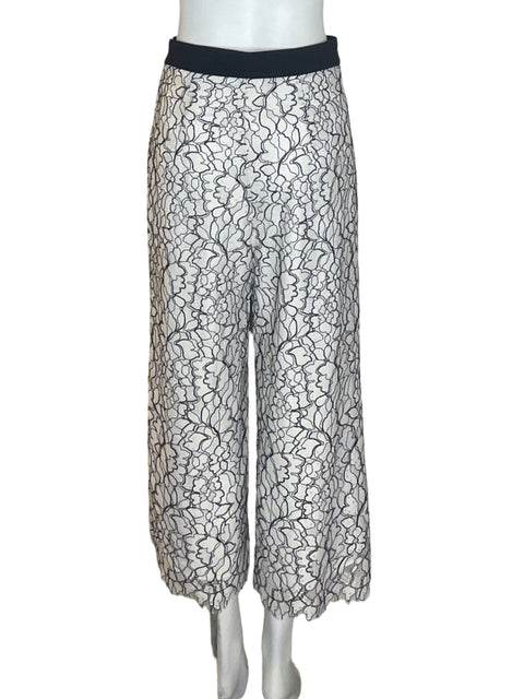 Pantalón Zara Tejido Wide-leg Blanco - Talla S