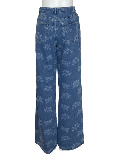 Pantalón Vero Moda Recto Wide-leg Azul - Talla 28