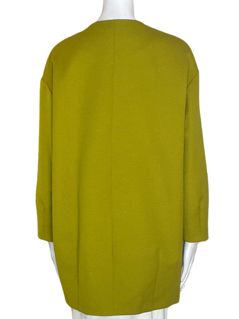 Abrigo Massimo Dutti de Algodón Botones Manga larga Verde - Talla S