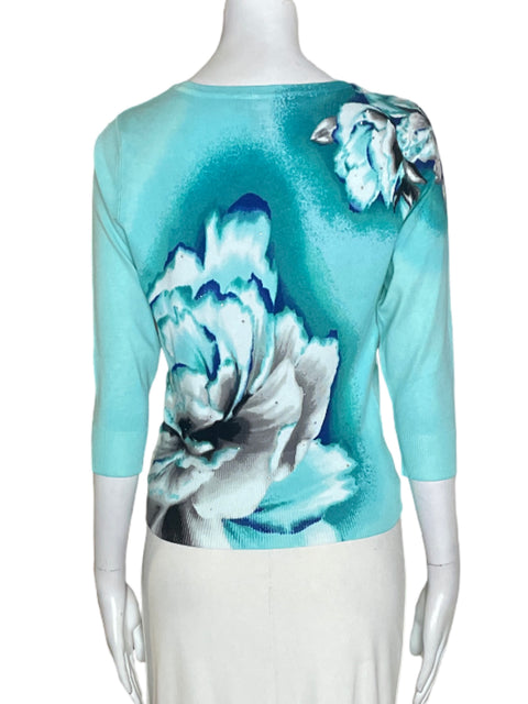 Abrigo White House Black Market Estampado Floral Azul - Talla XS