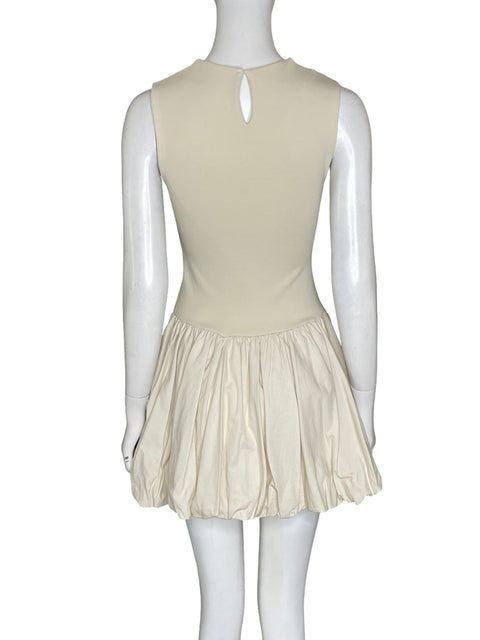 Vestido Zara de Algodón Bubble hem Beige - Talla S