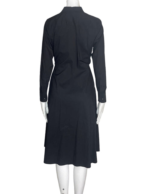 Vestido Ralph Lauren de Algodón Fajon Midi Negro - Talla 0
