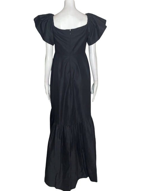 Vestido De Fiesta Jill Jillstuart de Algodón Ruchas Maxi Negro - Talla 6