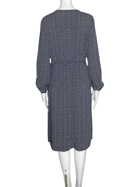 Vestido Jones New York Lunares Cuello redondo Azul - Talla 2
