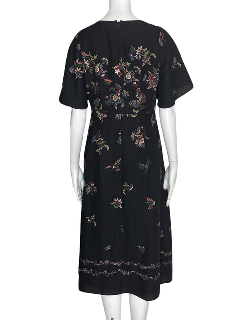 Vestido Ann Taylor Cuello v Midi Negro - Talla 2