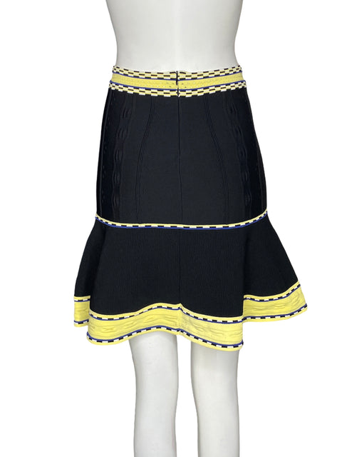 Falda Sandro de Viscosa Midi Punto Negro - Talla L