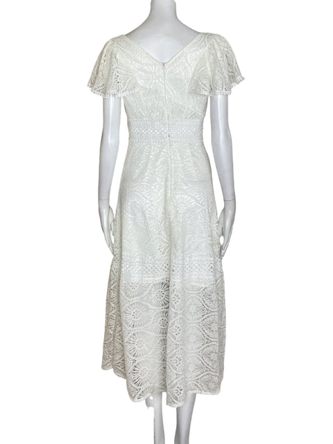 Vestido Tesoro Tps Tejido Maxi Blanco - Talla S