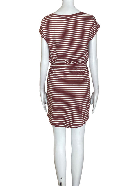 Vestido Only Rayas Manga corta Rojo - Talla XS