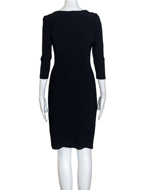 Vestido Ralph Lauren Asimétrico Ajustado Negro - Talla 4