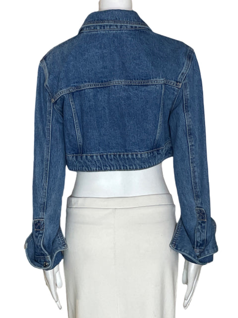 Chaqueta Zara Crop Manga larga Azul - Talla L