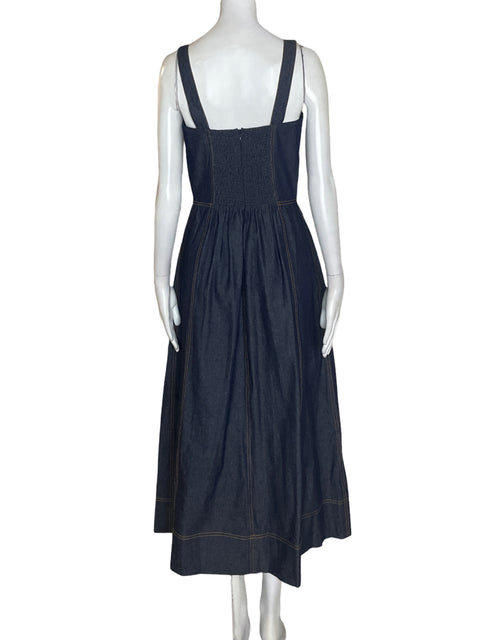 Vestido Diana Buelvas Tiras Maxi Azul - Talla S