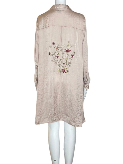 Vestido Atmosphere Suelto Satinado Marrón - Talla 10