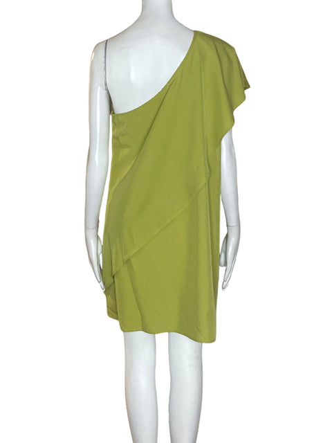 Vestido Tesoro Tps Oneshoulder Suelto Verde - Talla S