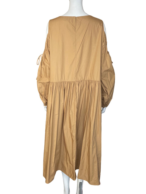 Vestido Wray de Algodón Mangas abullonadas Beige - Talla XL