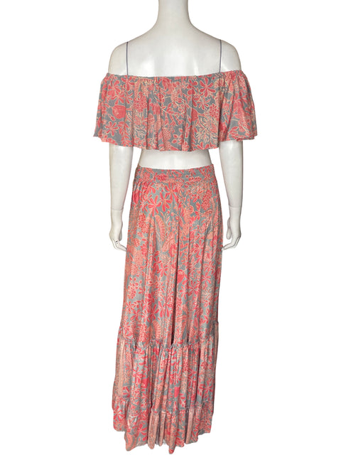 Conjunto Blé Resort Off-shoulder Floral Rosado - Talla M
