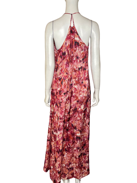 Vestido Nicole Miller New York Satinado Halter Rojo - Talla M