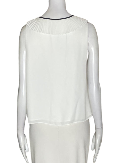 Blusa Zara Sin mangas Lazo Blanco - Talla XS