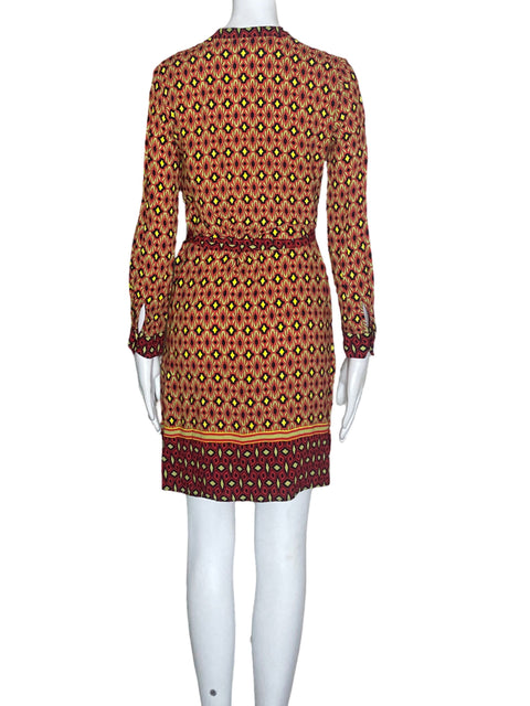 Vestido Zara Estampado Mini Naranja - Talla XS