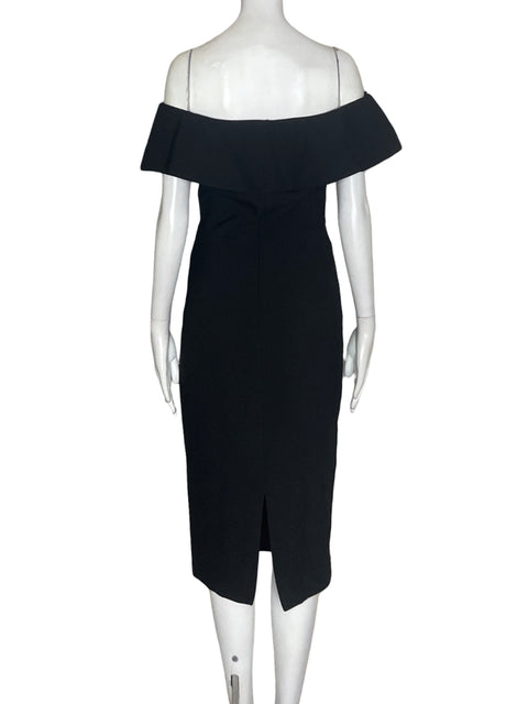 Vestido Zara Ajustado Outshoulders Negro - Talla S