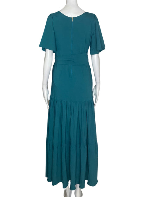 Vestido Tesoro Tps Maxi Liso Verde - Talla S