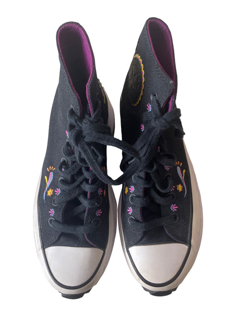 Zapatilla Converse Altas Suela de goma Negro - Talla 6
