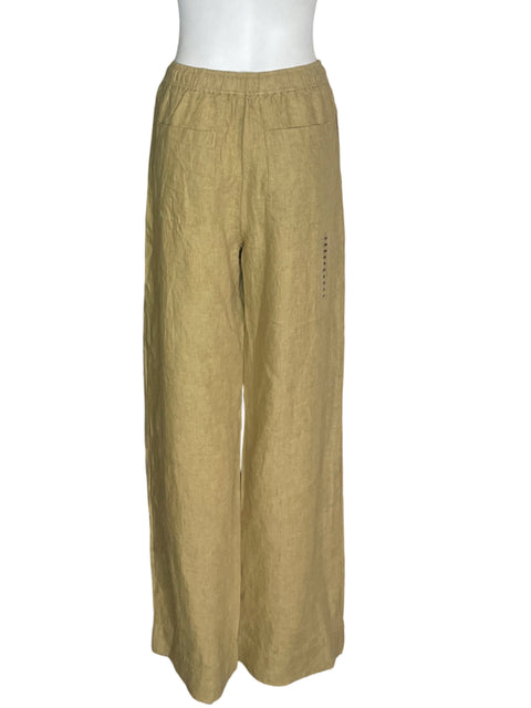 Pantalón Polo Ralph Lauren de Lino Recto Wide-leg Marrón - Talla XS