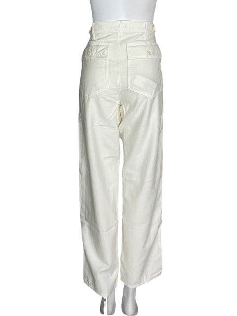 Pantalón Polo Ralph Lauren de Algodón Wide-leg Recto Blanco - Talla 4