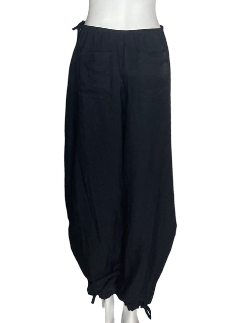 Pantalón Polo Ralph Lauren Elastico Abullonado Negro - Talla S