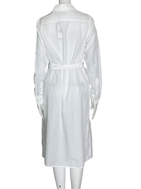 Vestido Polo Ralph Lauren de Algodón Botones Fajon Blanco - Talla 2