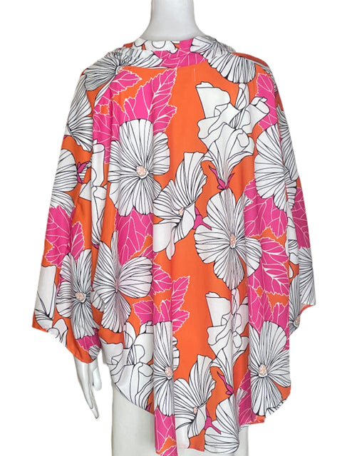 Blusa Forbici Estampado Cuello v Rosado - Talla S
