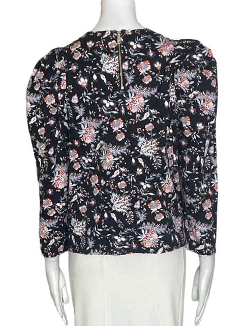 Blusa Ted Baker de Algodón Estampado Manga larga Negro - Talla S